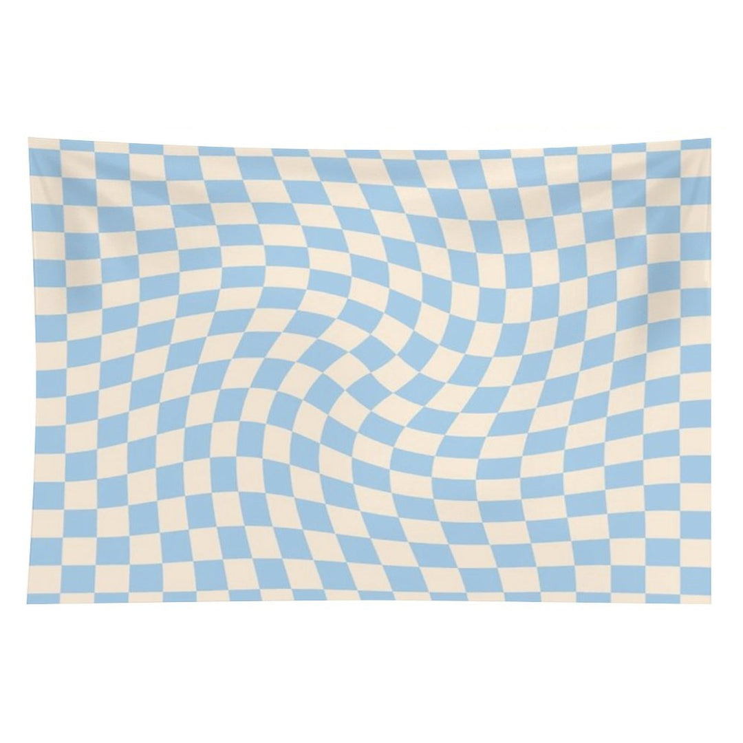 Check II - Baby Blue Twist Tapestry