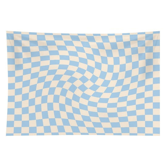 Check II - Baby Blue Twist Tapestry