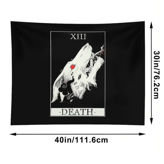 Death Tarot Card Wolf Art Tapestry