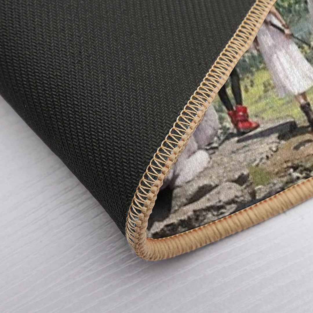 Cloud, Aerith, Tifa, Barret, Red XIII, Cid, Yuffie, Vincent, Cait Sith  - Ahead On Our Way [Rebirth]  Versatile Bath Mat