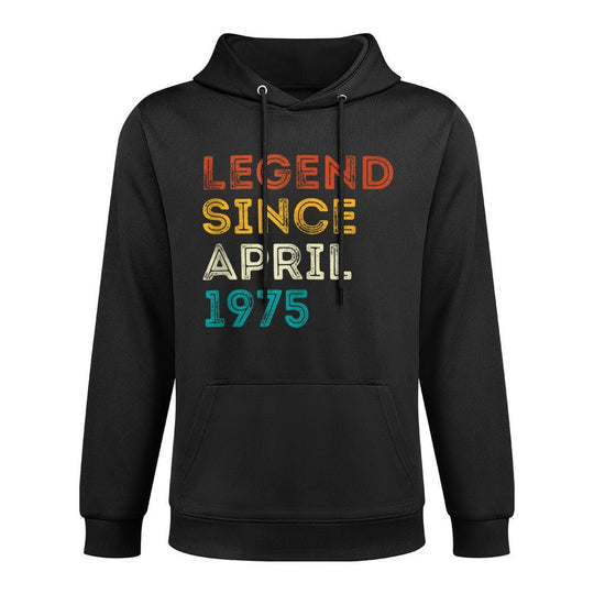 50 Year Old Present Legend Since April 1975 50th Birthday Shape Retention Hoodie