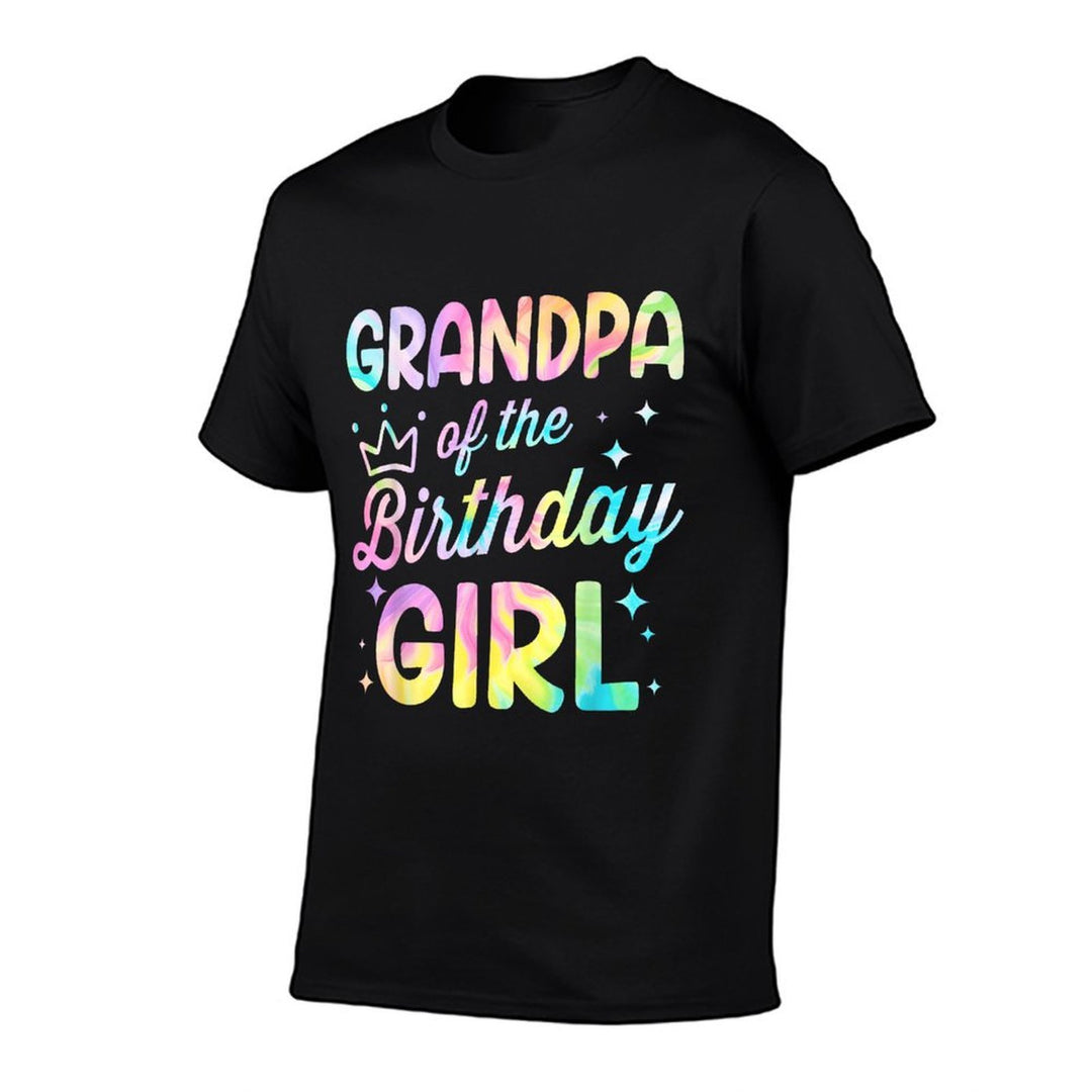 Grandpa Of The Birthday Girl Tie Dye Girl Bday Party  Odor-resistant T-Shirt