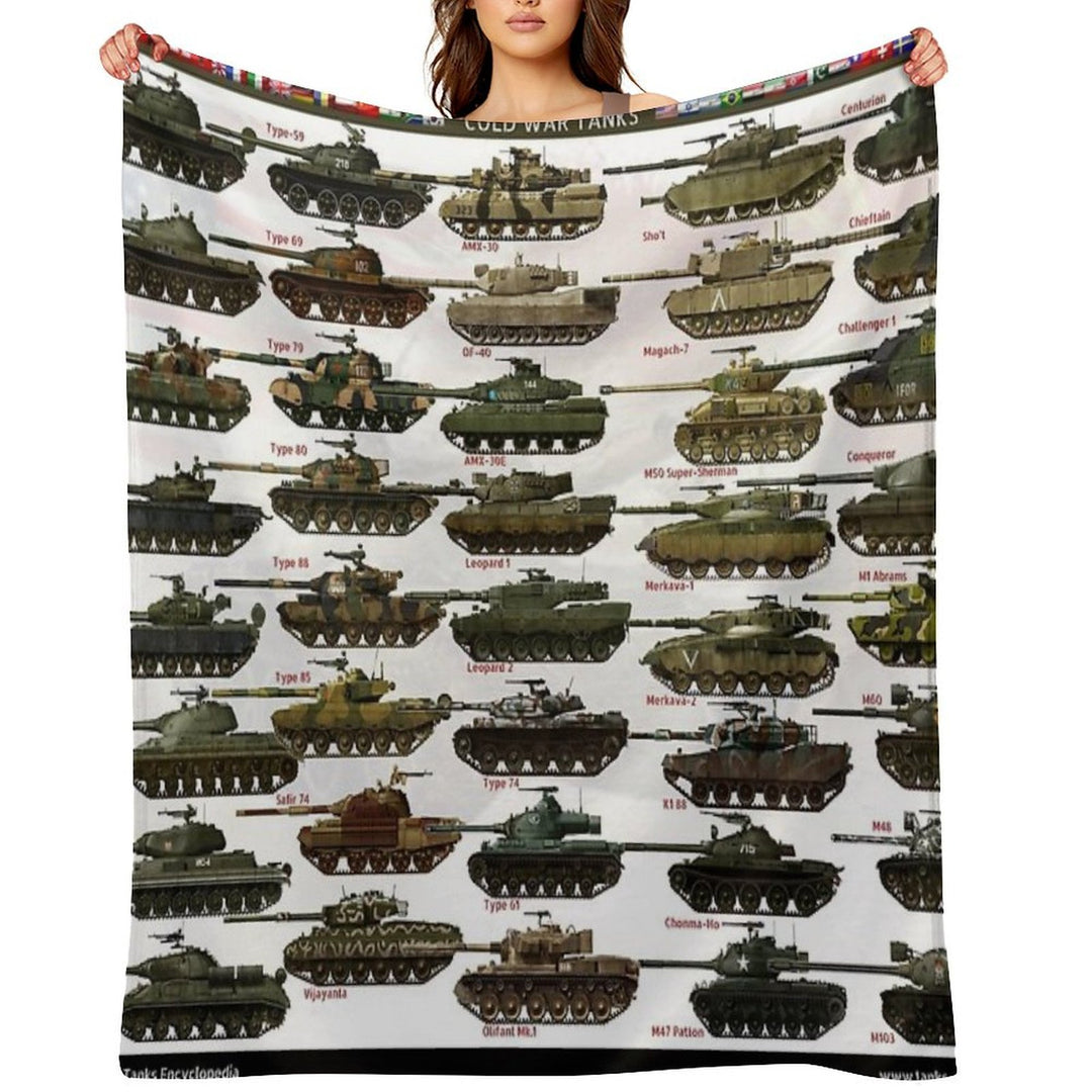 Cold War Main Battle Tanks Gift-ready Throw Blanket