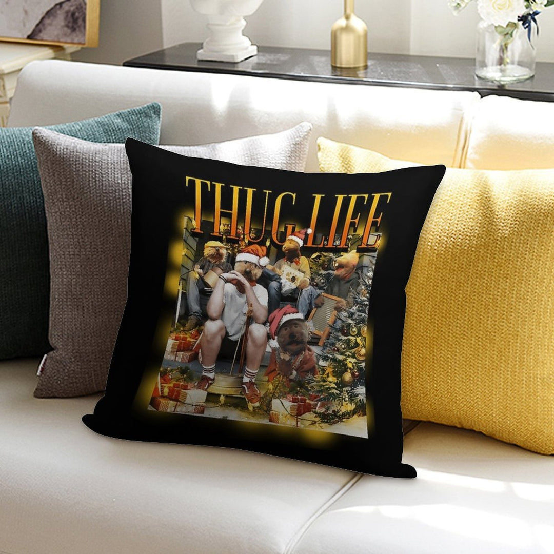 Em.met Otter'S Jugs Band Christmas Thugs Lifes Parody Soft Washable Throw Pillow