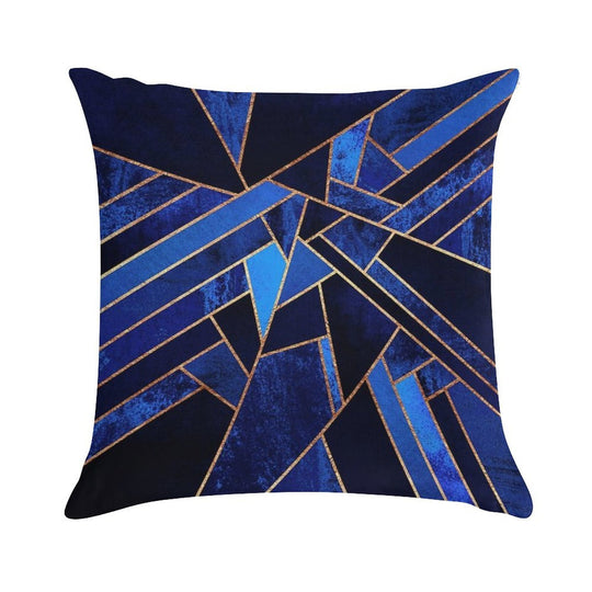 Blue Night Soft Hidden Zipper Throw Pillow
