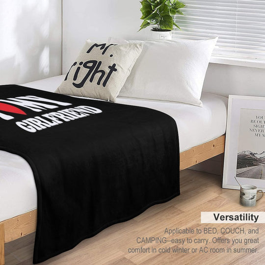 I Love My Girlfriend Multi-functional Throw Blanket