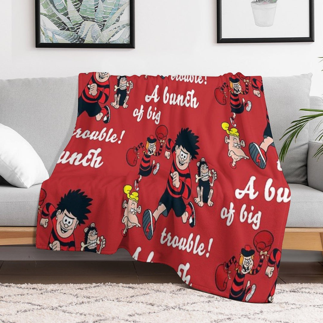 Dennis And Gnasher Essential T-shirt Easy Care Throw Blanket