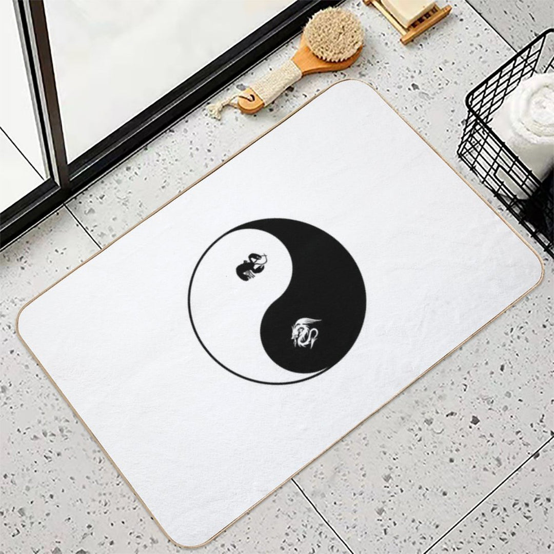 Chaos & Order  Yin & Yang - Jordan Peterson  Versatile Bath Mat