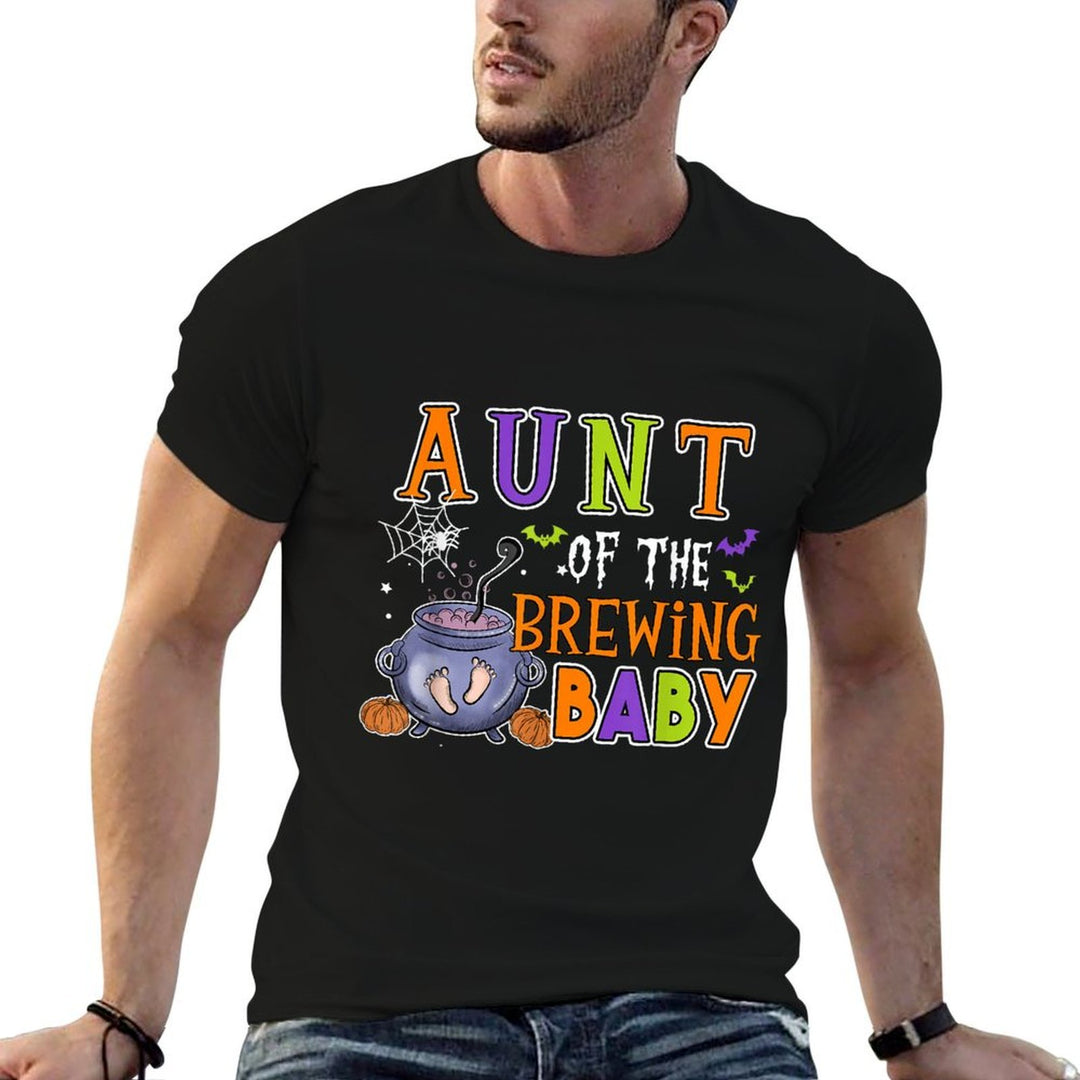 Aunt of Brewing Baby Halloween Theme Baby Shower Spooky  Classic T-Shirt