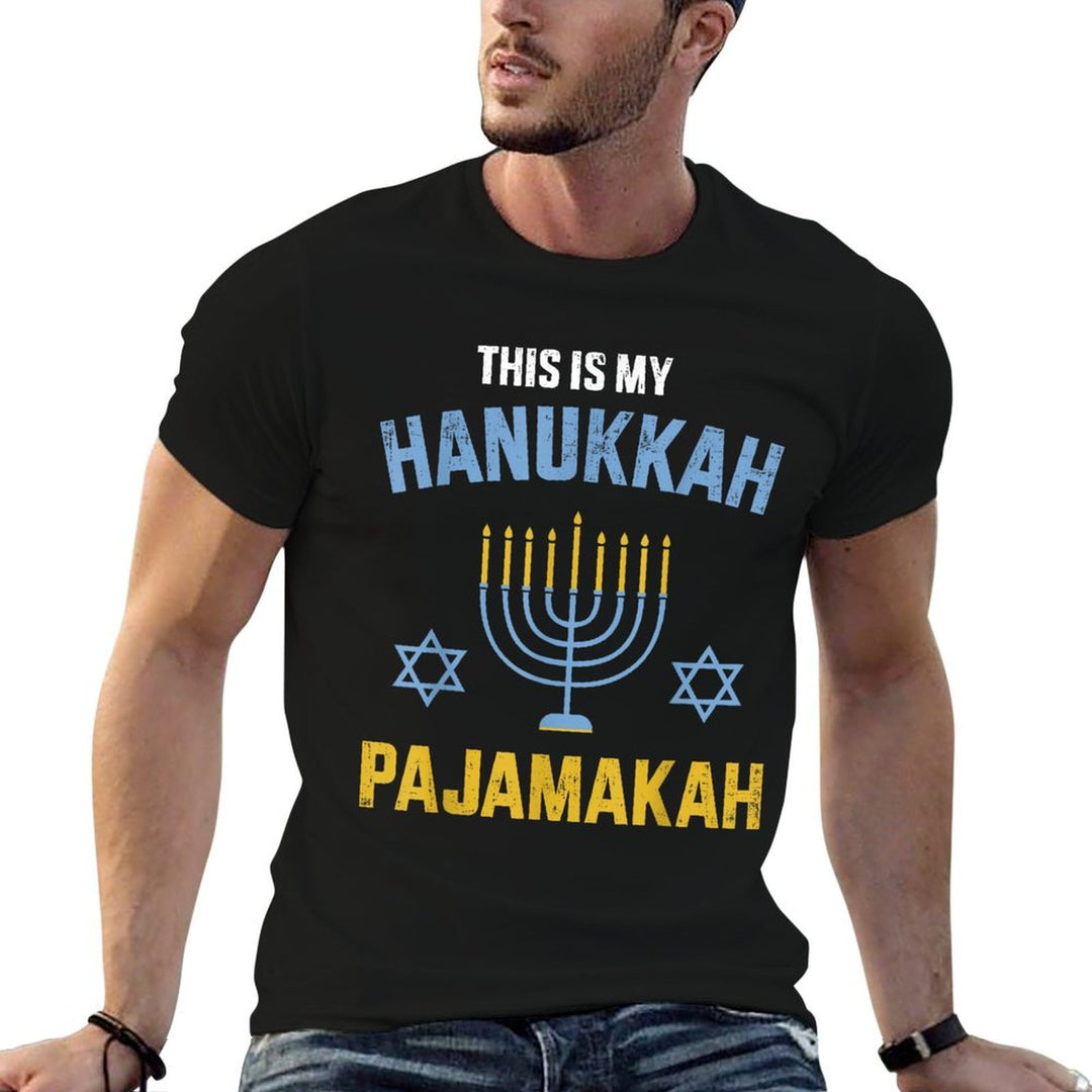 This Is My Hanukkah Pajamakah for Jewish Christmas Pajama  High-quality Stitching T-Shirt