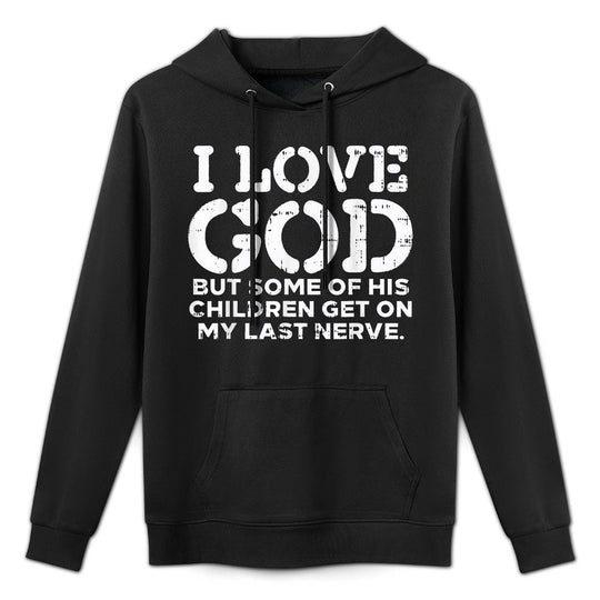 I Love God But Funny Jesus Christ Religious Christian Gift Customizable Surface Hoodie