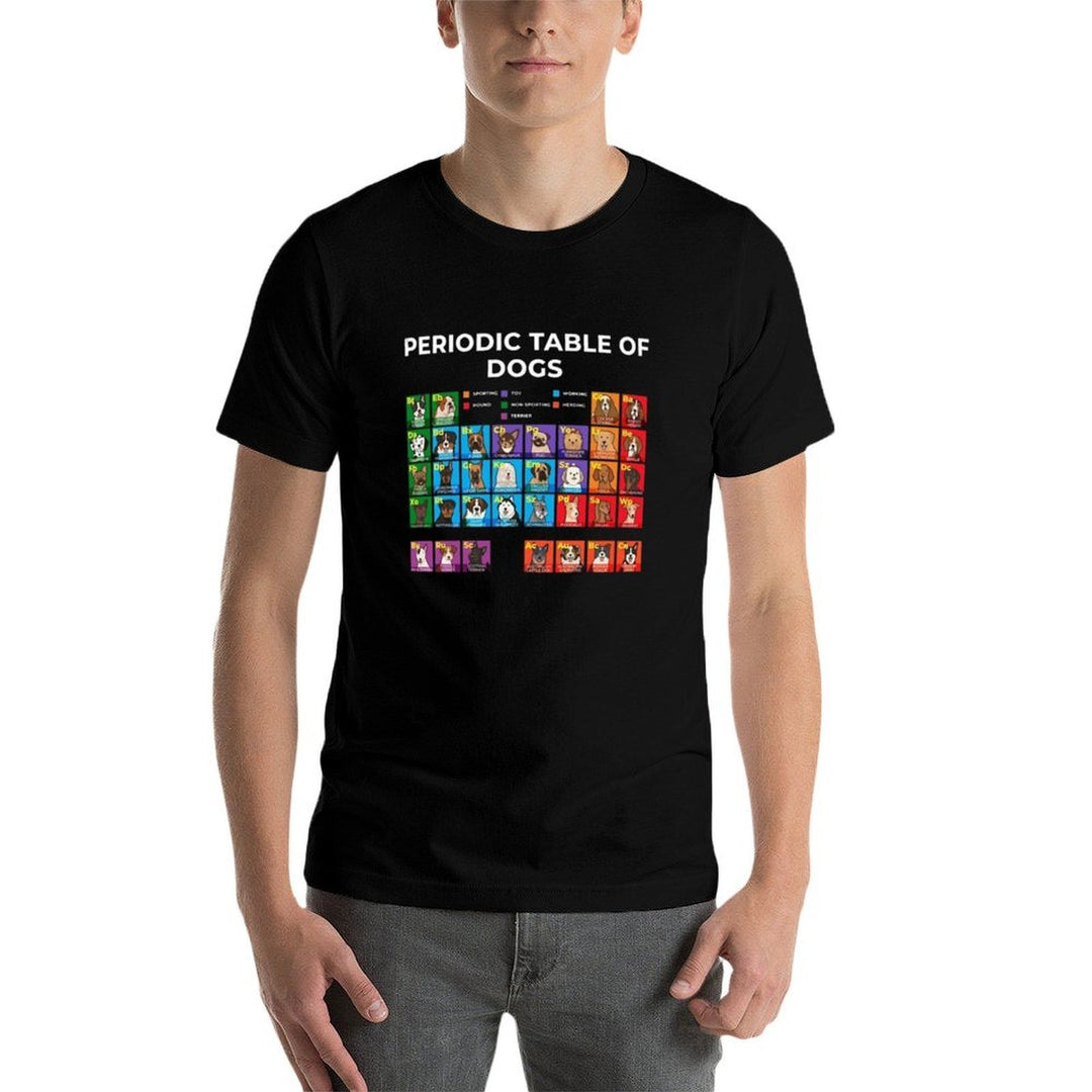 Periodic Table of Dogs, Dog Lover, Funny Science  Fade-proof Color T-Shirt