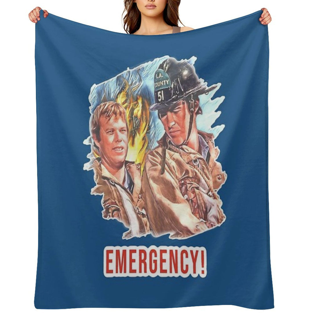 Emergency TV Show DeSoto And Gage Machine-washable Throw Blanket