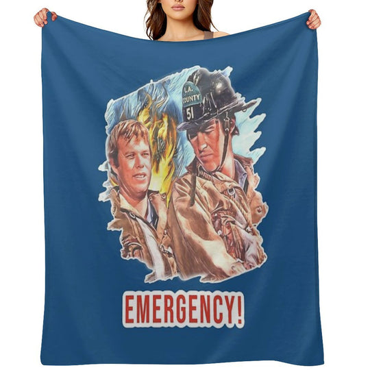 Emergency TV Show DeSoto And Gage Machine-washable Throw Blanket