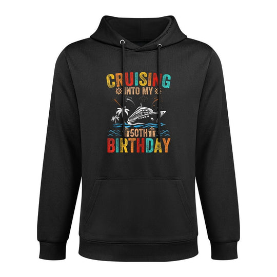 Cruising Into My 50th Birthday Family Cruise 50 Birthday Versatile Streetwear Hoodie