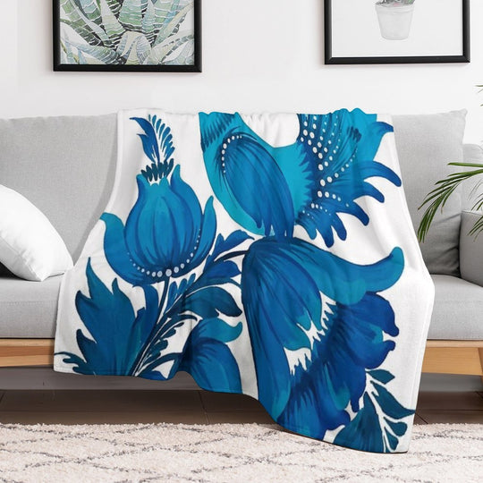 Blue Bird Compact Throw Blanket