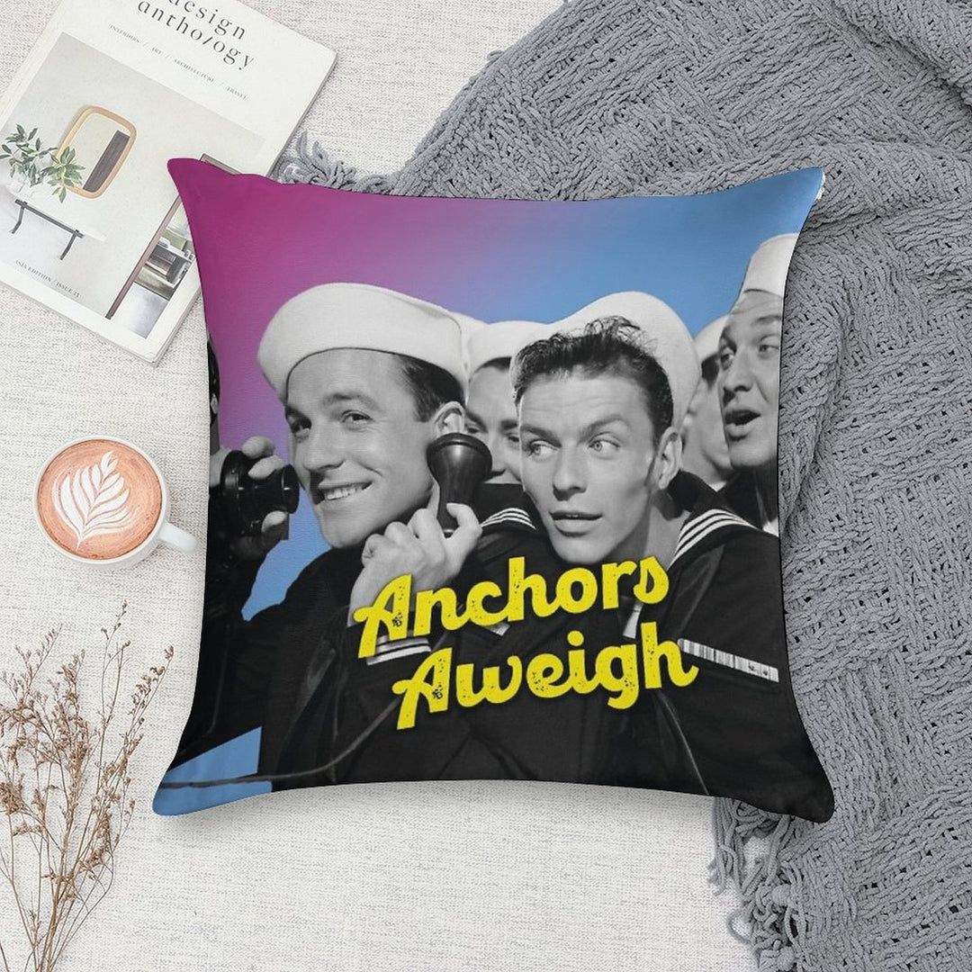 Anchors Aweigh, Film Soft Washable Throw Pillow