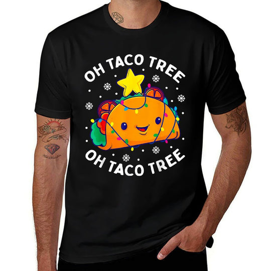Oh Taco Tree Christmas Cute Xmas Mexican Food Lover Gift  Fade-proof Color T-Shirt