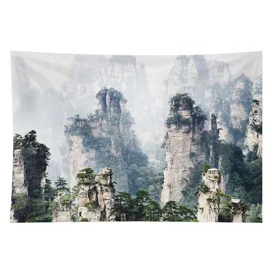 Floating Mountains Zhangjiajie National Forest Park Art Photo Print Tapestry