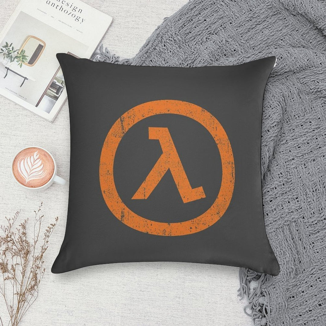 Half Life Lambda Symbol Soft Warmth Comfort Throw Pillow