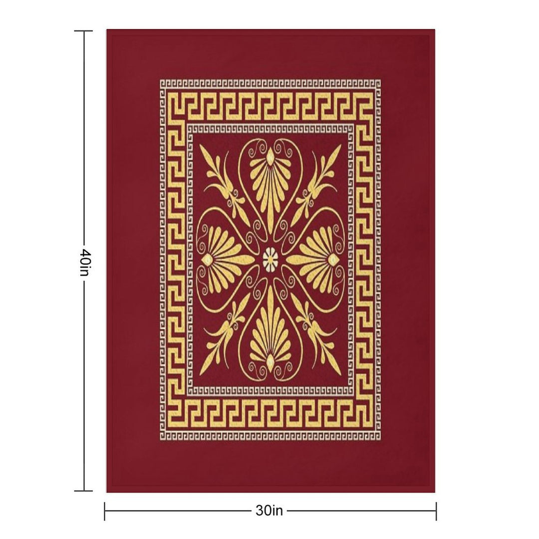 Greek Ornament (Meander) Anti-pilling Throw Blanket