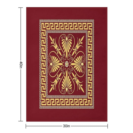 Greek Ornament (Meander) Anti-pilling Throw Blanket