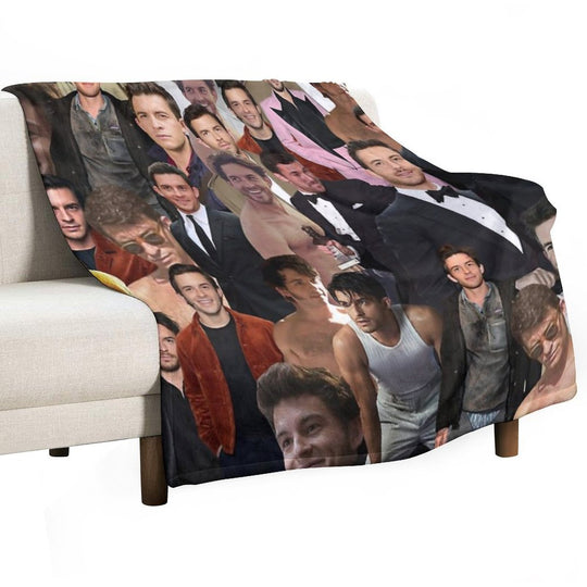 Jonathan Bailey Collage Compact Throw Blanket