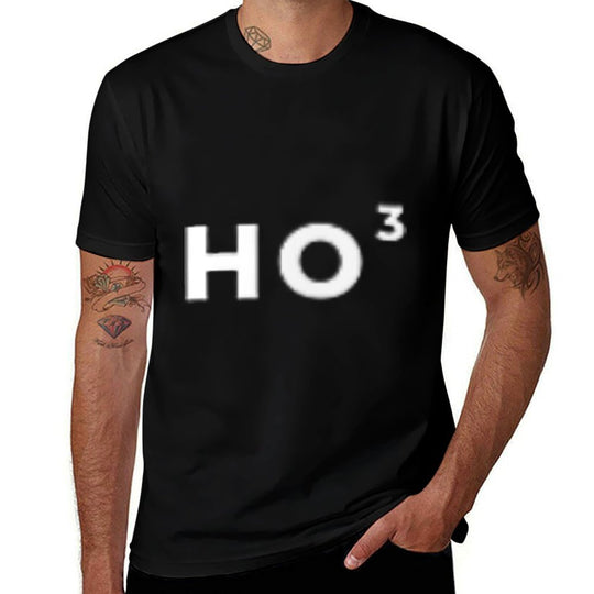 Ho3 Subtle Ho Squared Christmas Minimal Funny Math Simple  Oversized Silhouette T-Shirt