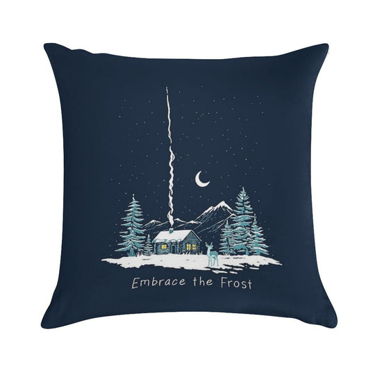 Embrace The Frost Soft Bedroom Essential Throw Pillow