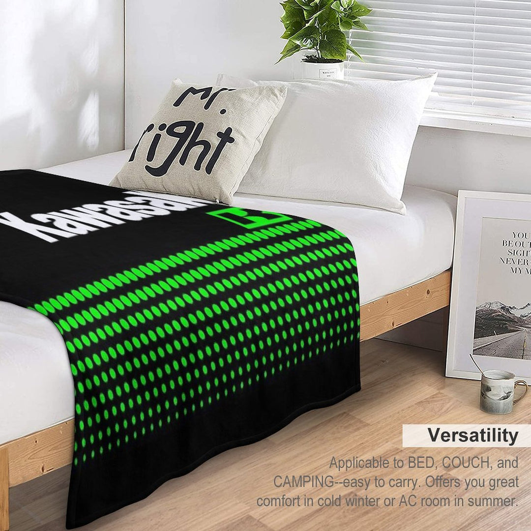KAWASAKI Team Wrinkle-free Throw Blanket