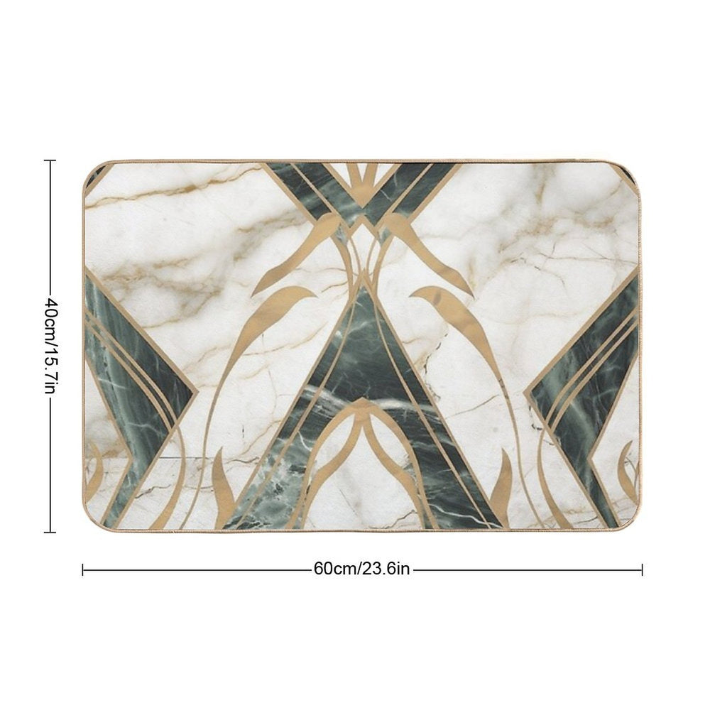 Olive Deco Marble  Eco-Friendly Bath Mat