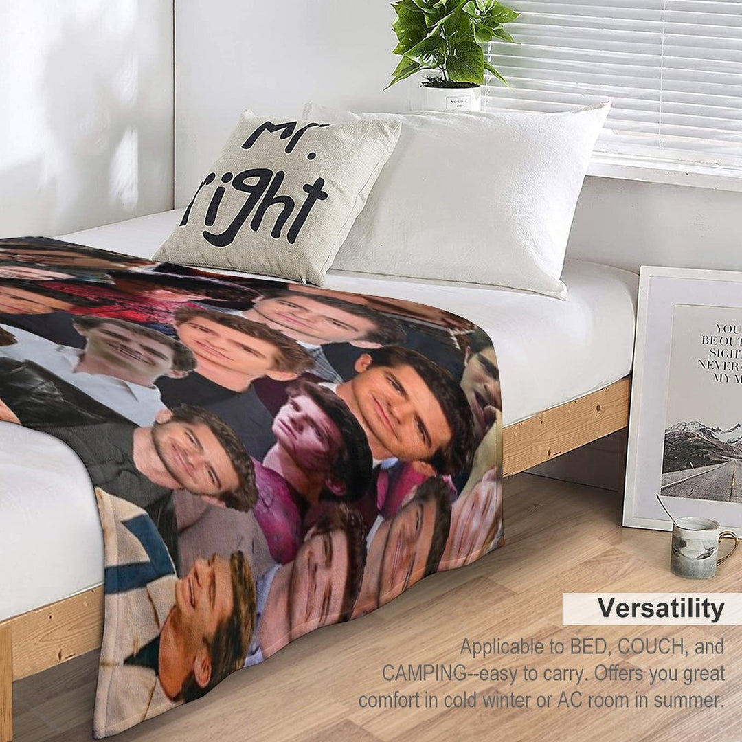 Andrew Garfield Photo Collage Velvety-soft Throw Blanket