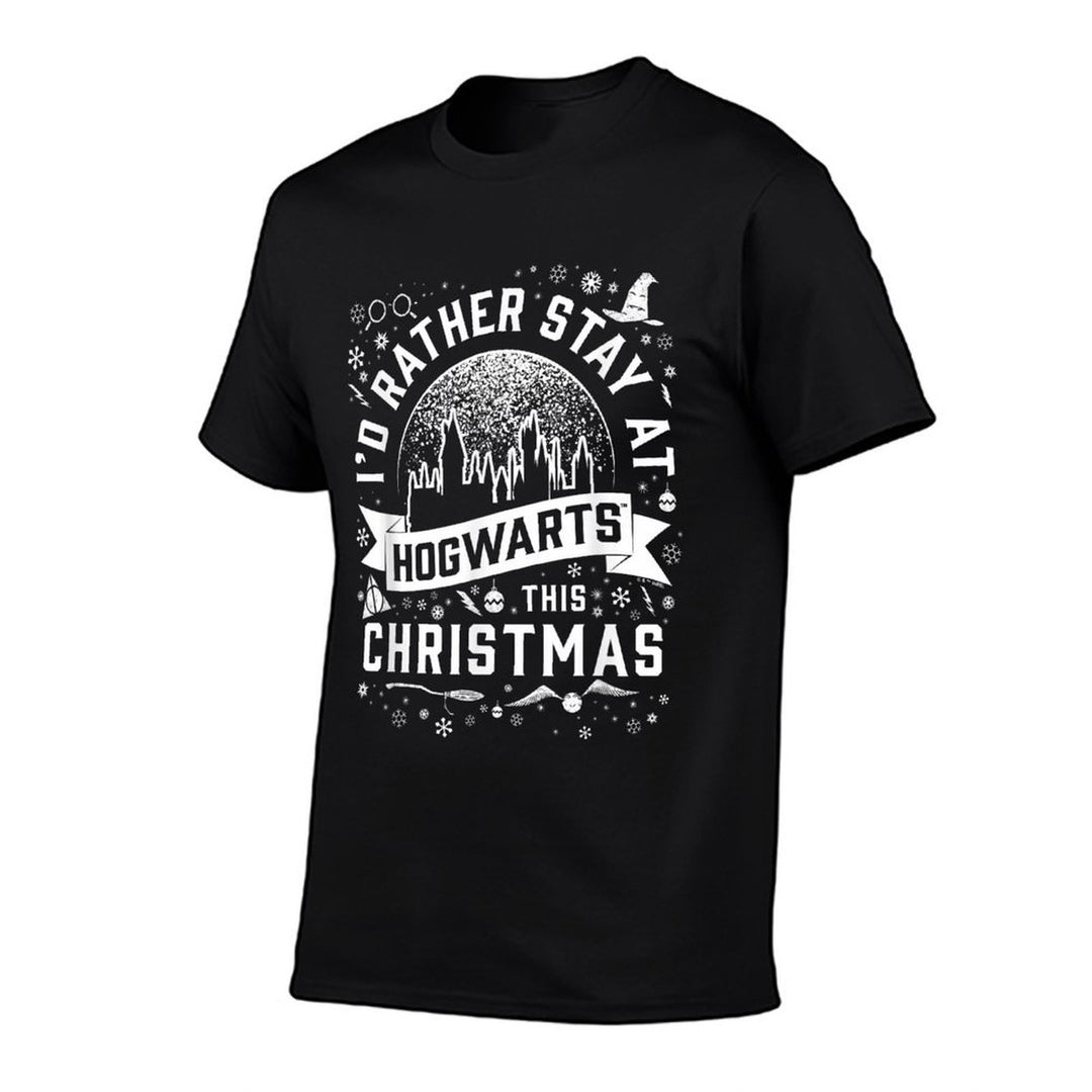 Harry Potter Hogwarts at Christmas  Fade-proof Color T-Shirt