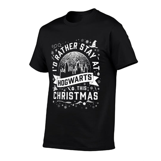 Harry Potter Hogwarts at Christmas  Fade-proof Color T-Shirt
