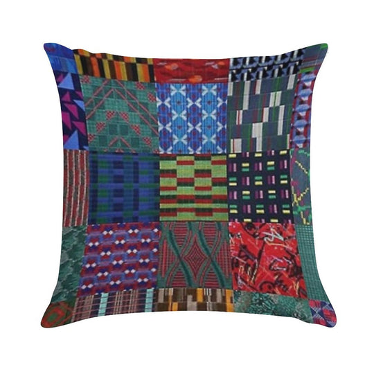LONDON TRANSPORT FABRIC MONTAGE MOQUETTE SEAT COVER Soft Hidden Zipper Throw Pillow