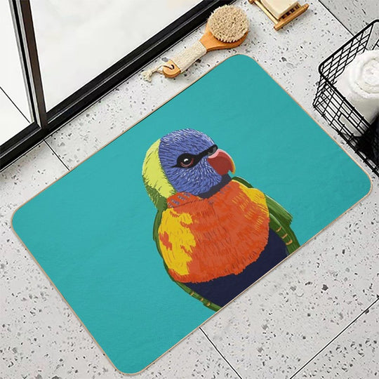 Rainbow Lorikeet  Stain-Proof Bath Mat