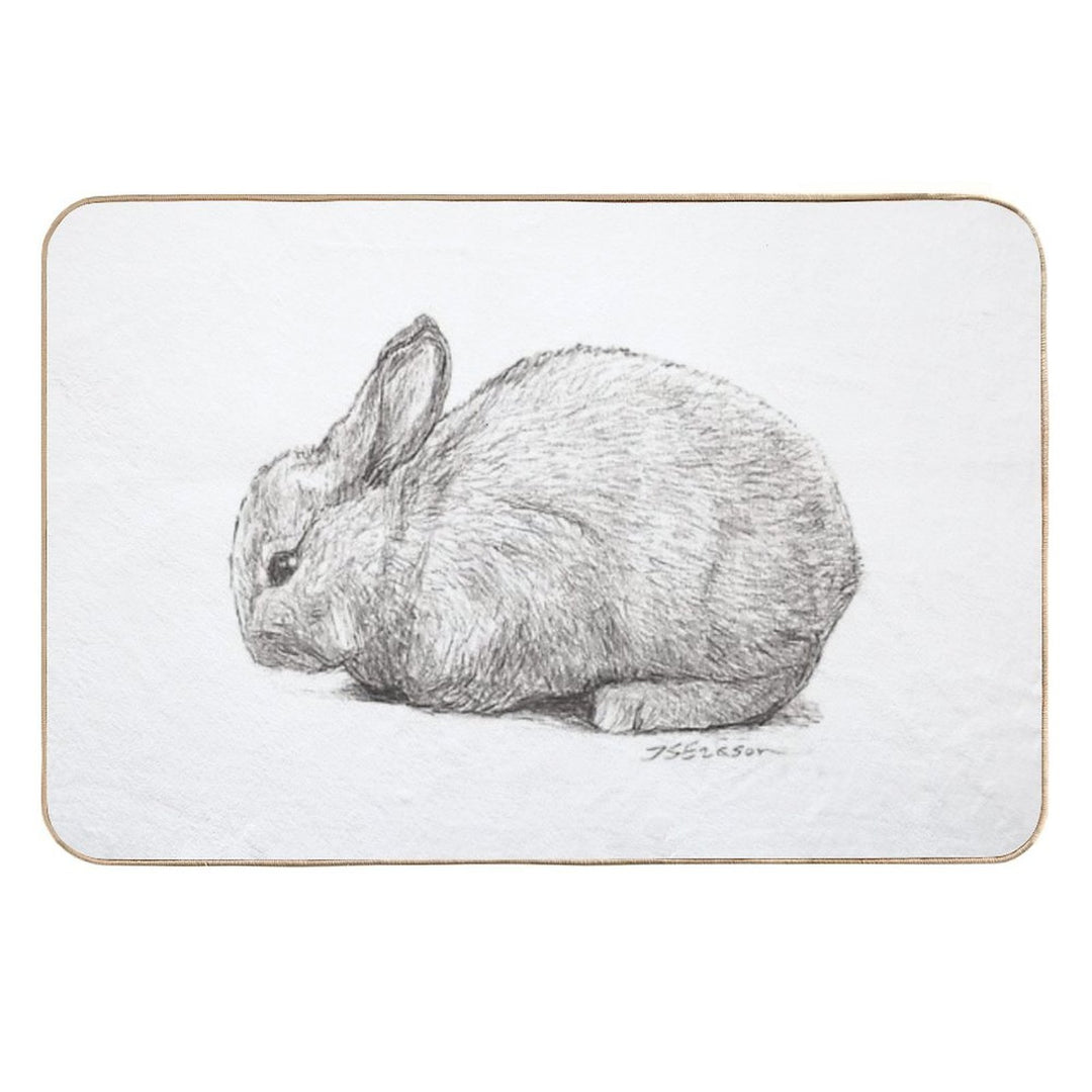 Baby Bunny Rabbit  Absorbent Bath Mat