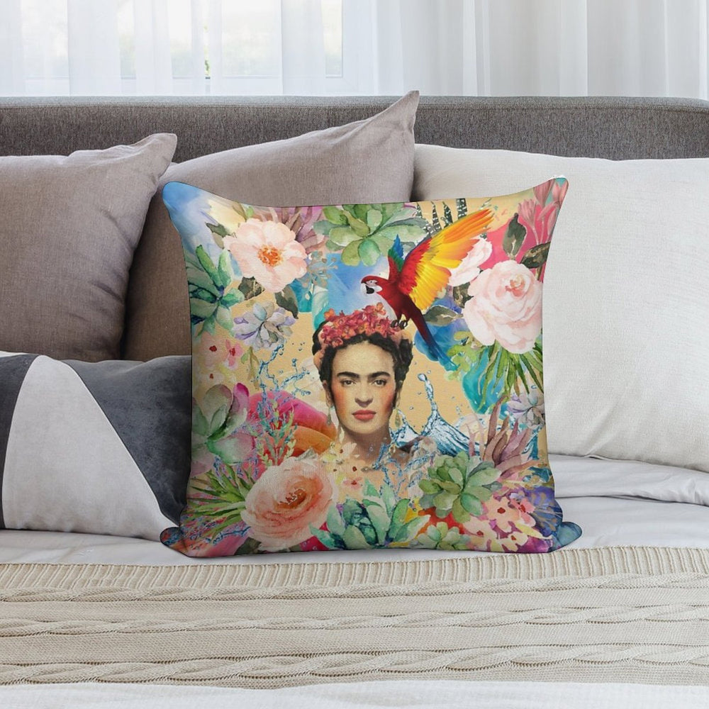 Frida Kahlo Soft Luxury Feel Throw Pillow