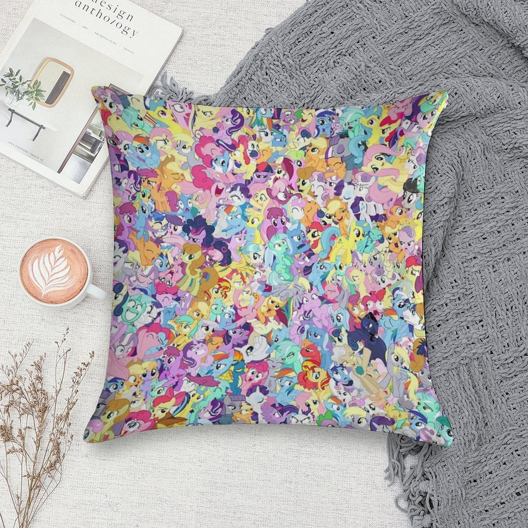 Everypony Mess Soft Anti-Pilling Throw Pillow