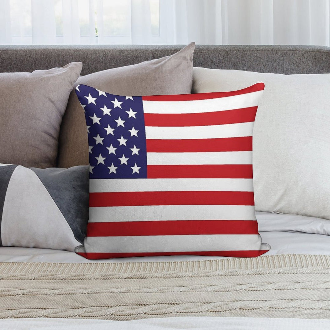 Classic American Flag Soft Warmth Comfort Throw Pillow