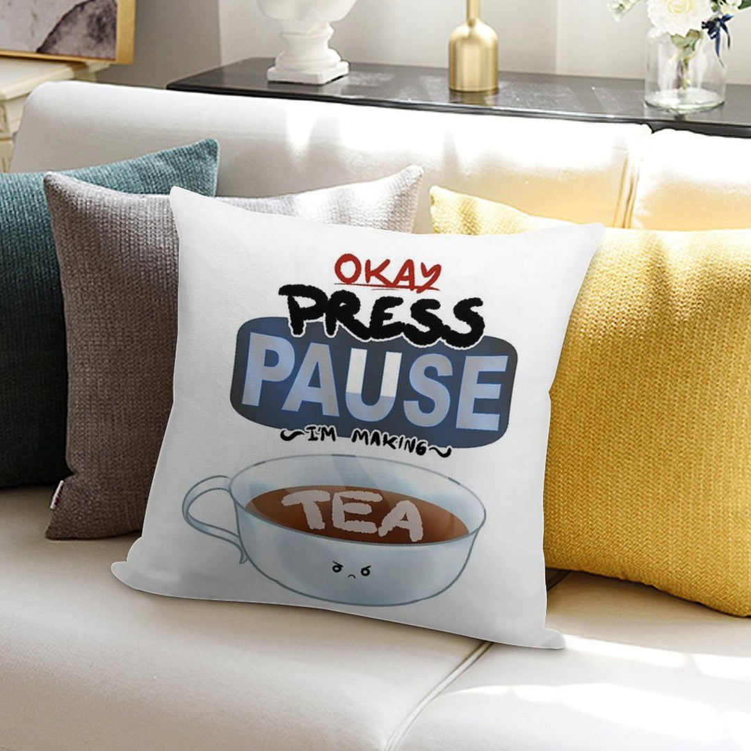 Ragequit Tea Break Soft Hidden Zipper Throw Pillow