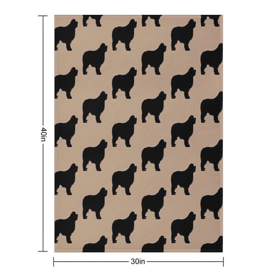 Newfie Love Is Big Love Versatility Throw Blanket