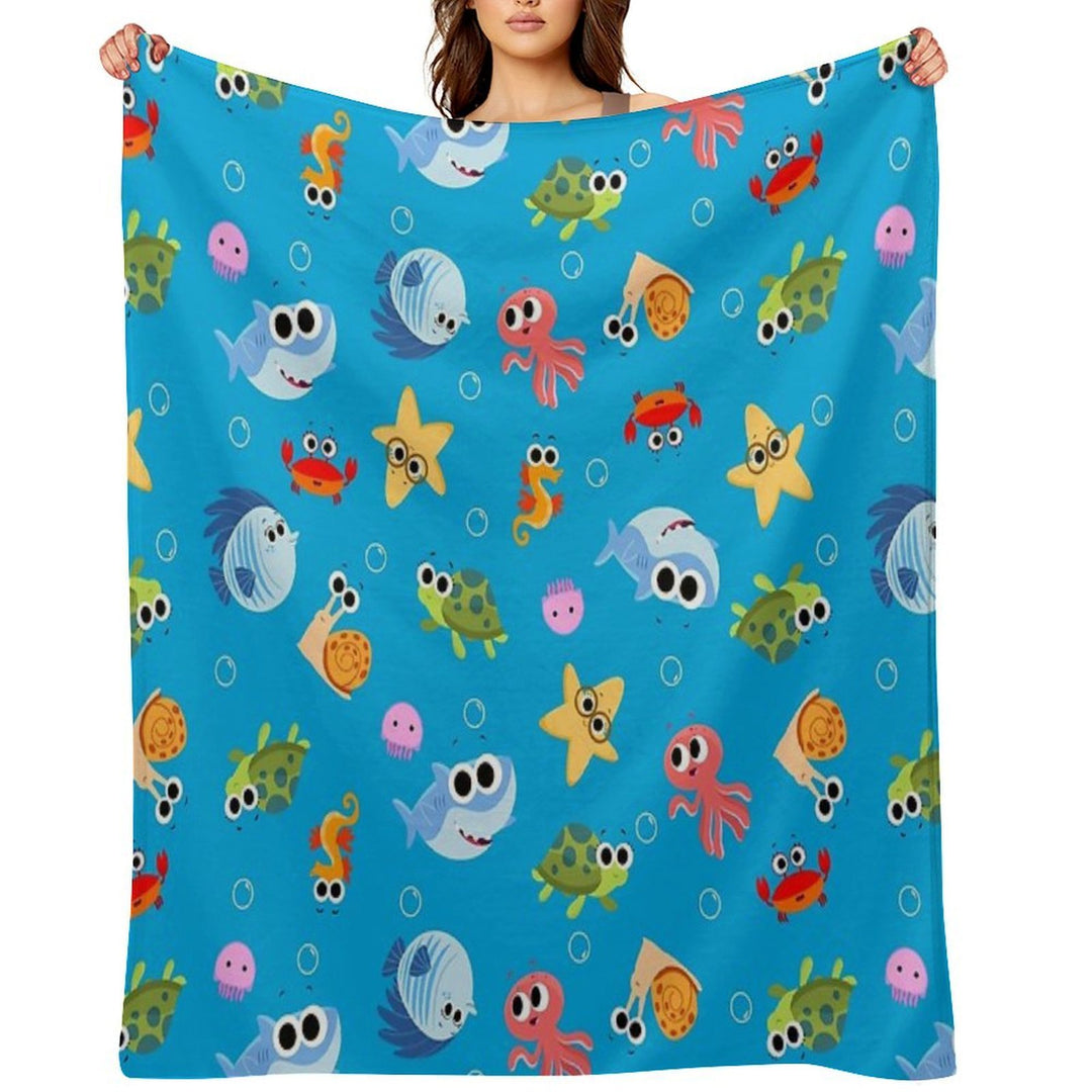 Finny The Shark Pattern 01 Premium Throw Blanket