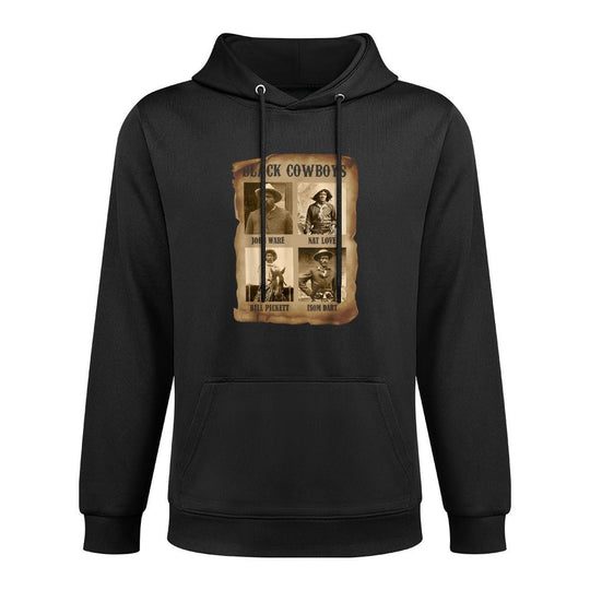Black Cowboy Western Rodeo Melanin Black History Texas Breathable Fabric Hoodie