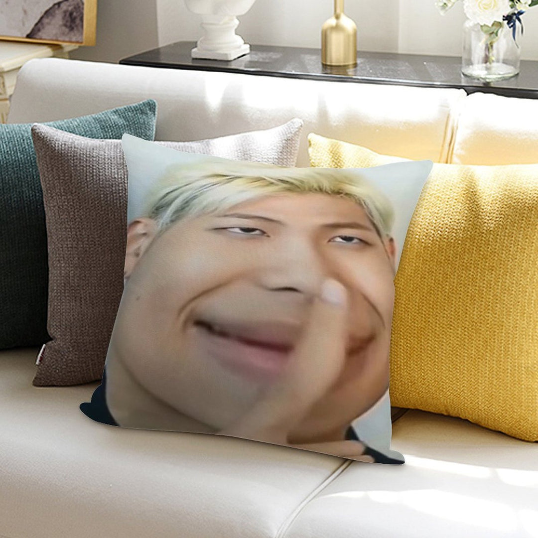 Namjoon Meme Soft Reinforced Edging Throw Pillow