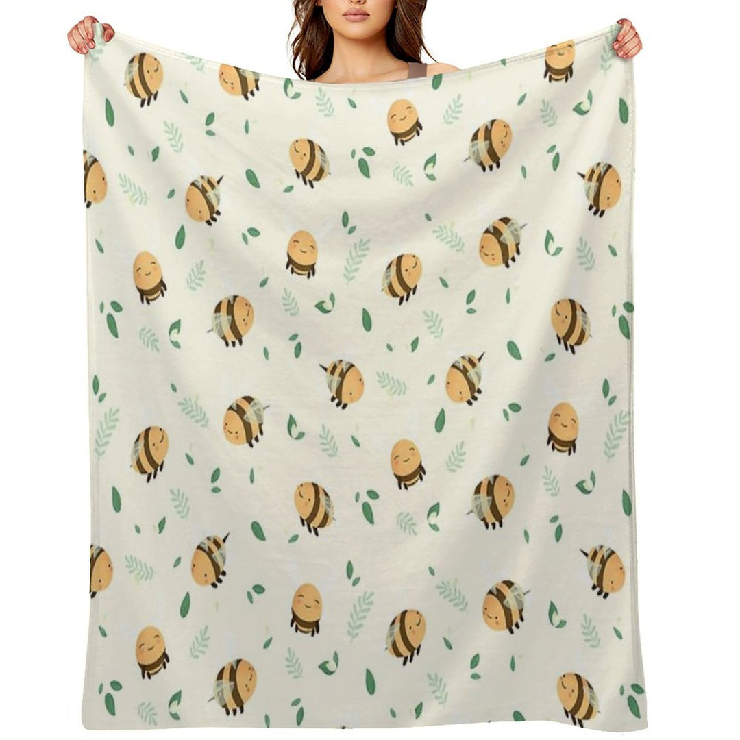 Lots of Bees Machine-washable Throw Blanket