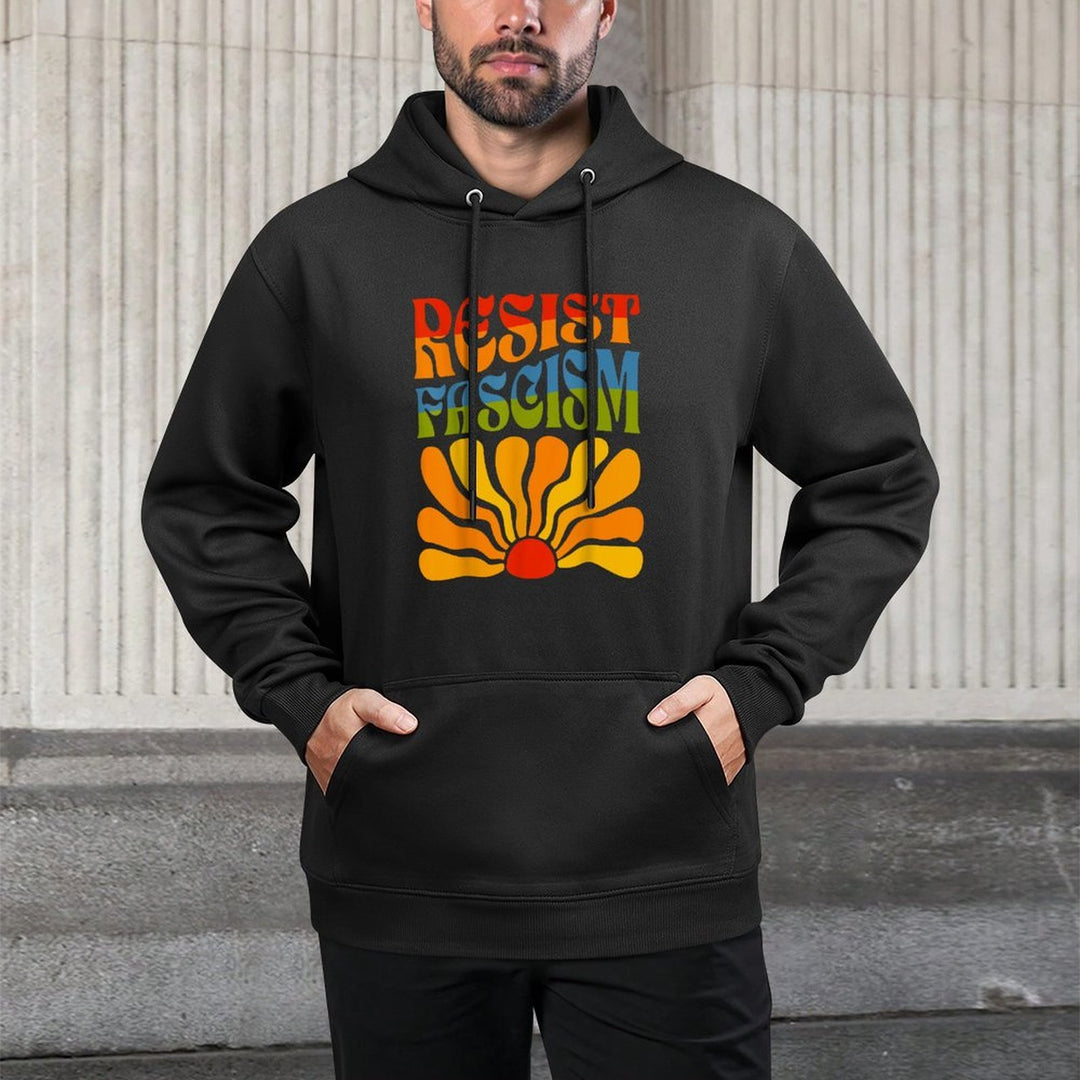 8647 Anti-Trump Boho Flowers Anti-Fascism Resist Protest Pilling-Resistant Hoodie