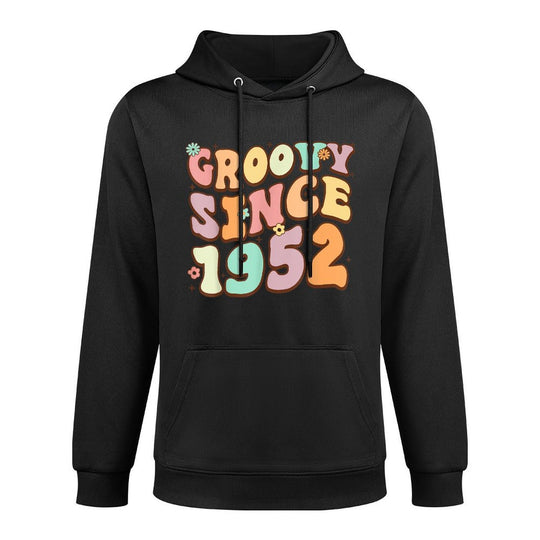 Groovy Awesome Since 1952 70 Years Old Funny 70th Birthday Relaxed Fit Hoodie