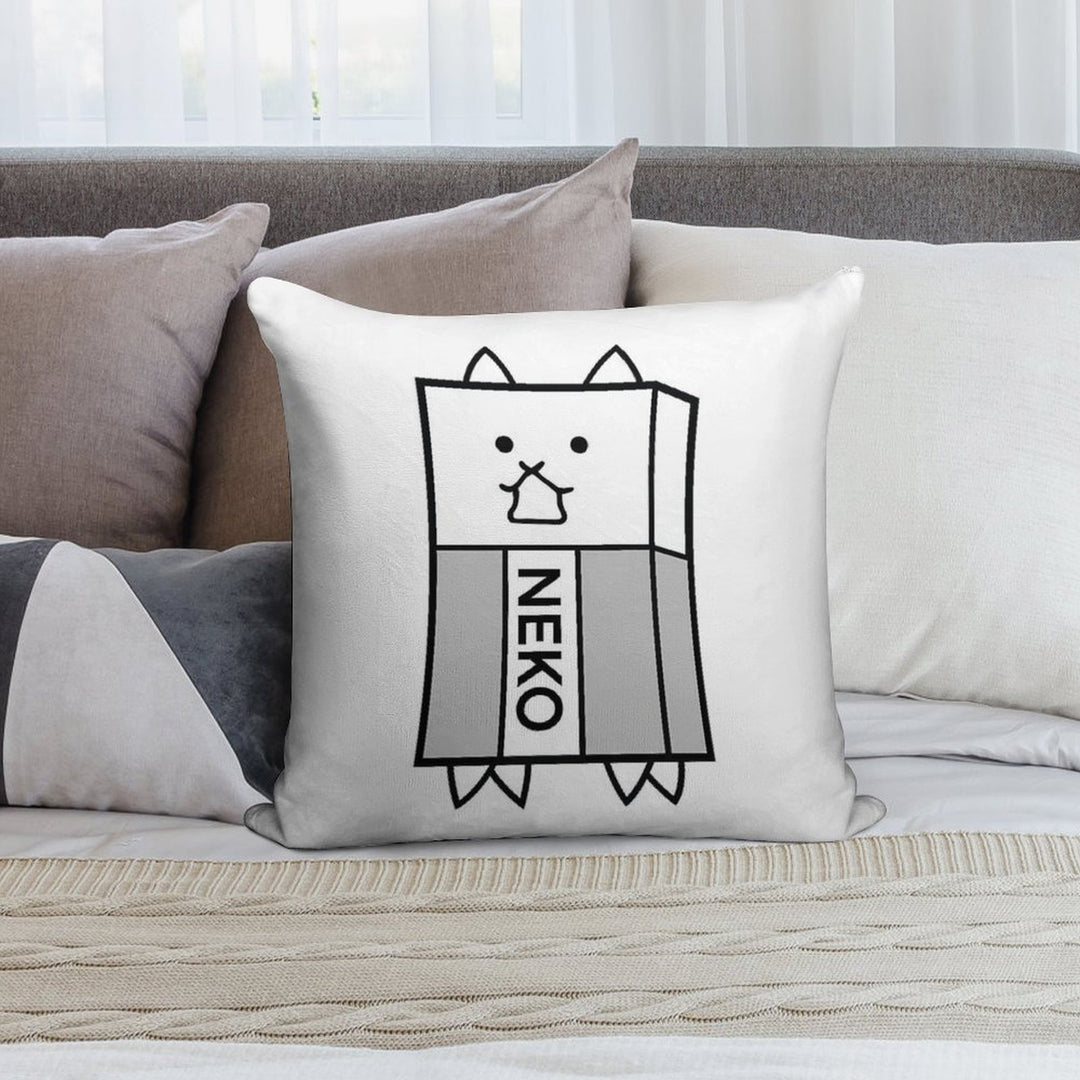 Battle Cats Eraser Cat Gomu Cat Soft Bedroom Essential Throw Pillow