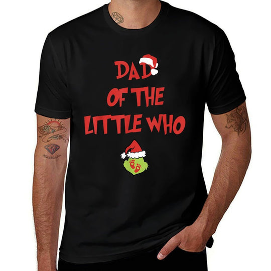 Pregnancy Announcement Dad Of The Little Who  Fade-proof Color T-Shirt